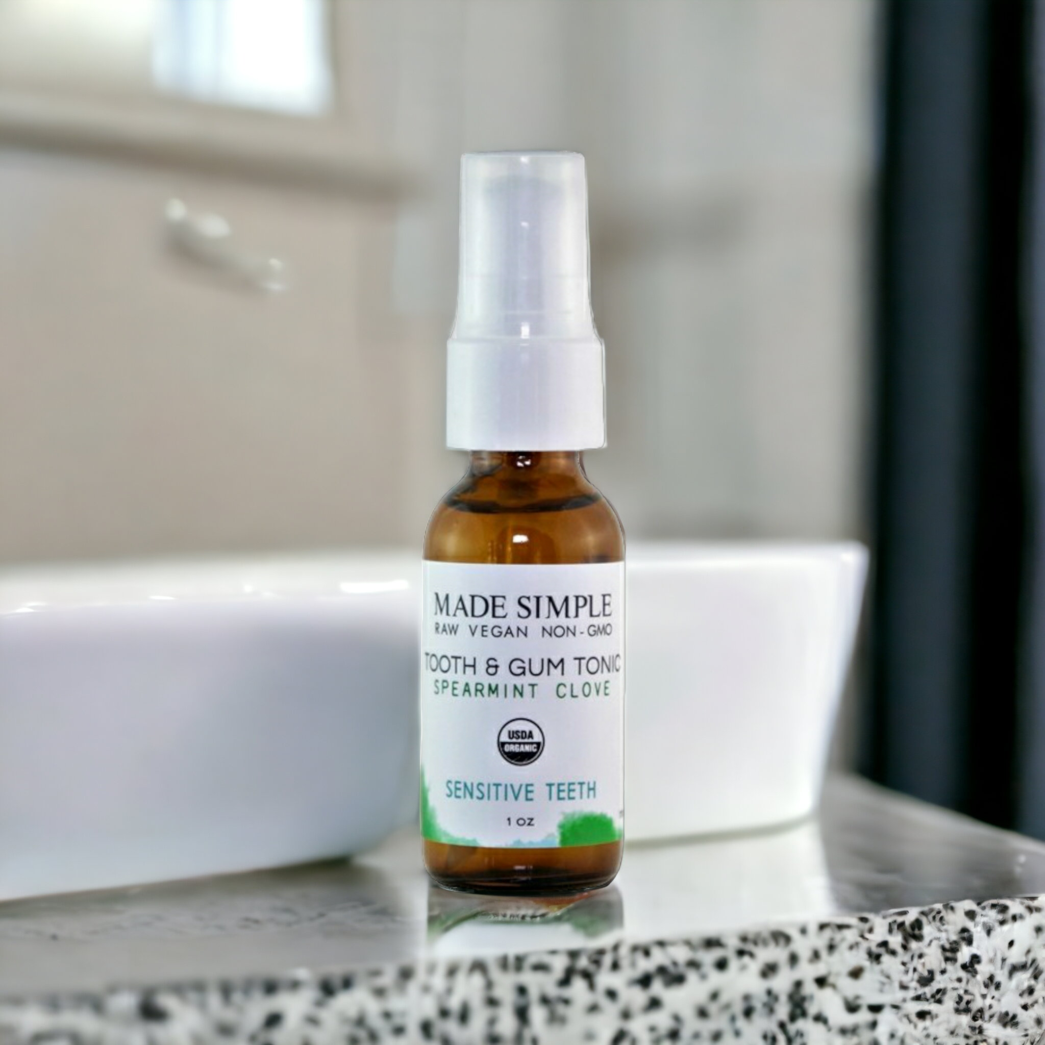 Spearmint Clove Tooth & Gum Tonic - Certified Organic, Vegan & Cruelty-free